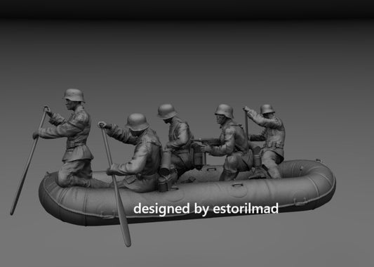 River Crossing: German Assault Raft and Crew