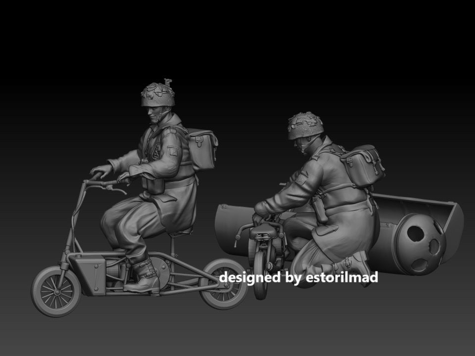Drop Zone Mobility: British Paratrooper with Welbike