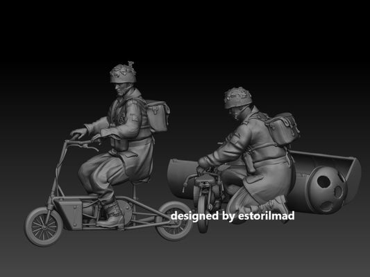 Drop Zone Mobility: British Paratrooper with Welbike