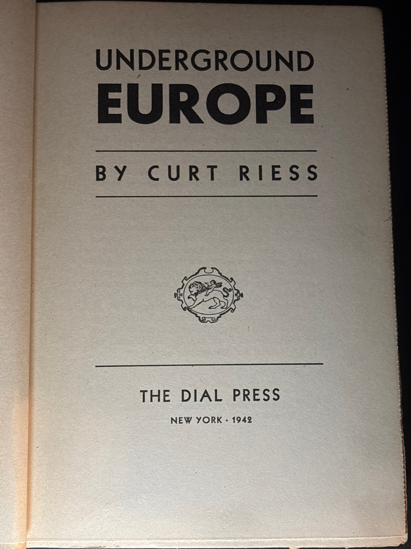 UNDERGROUND EUROPE