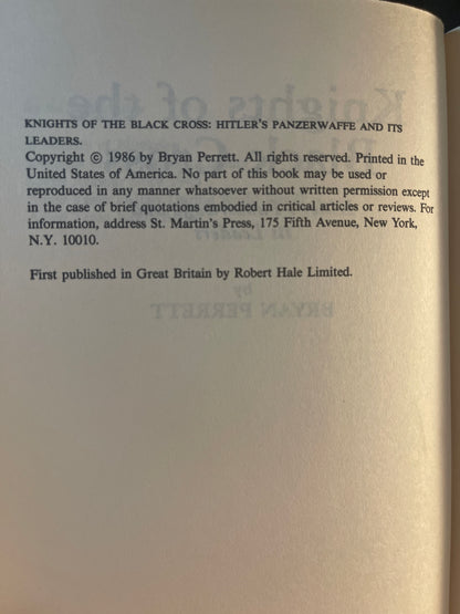 Knights of the Black Cross: Hitler's Panzerwaffe and its leaders