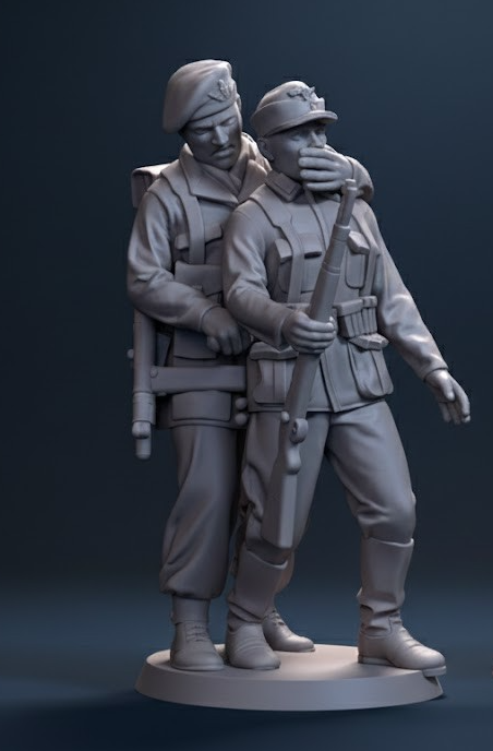 British Paratroopers Silent Kill Scene in Berets