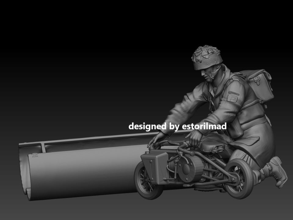 Drop Zone Mobility: British Paratrooper with Welbike
