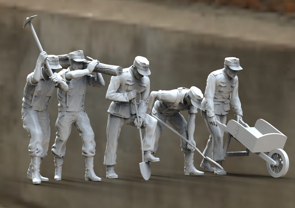 German Soldiers Workers – 1/35 scale