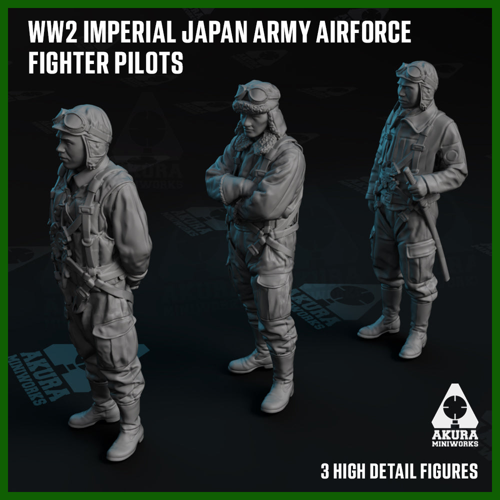 WW2 Imperial Japanese Army Air Force fighter pilot figures, view 2