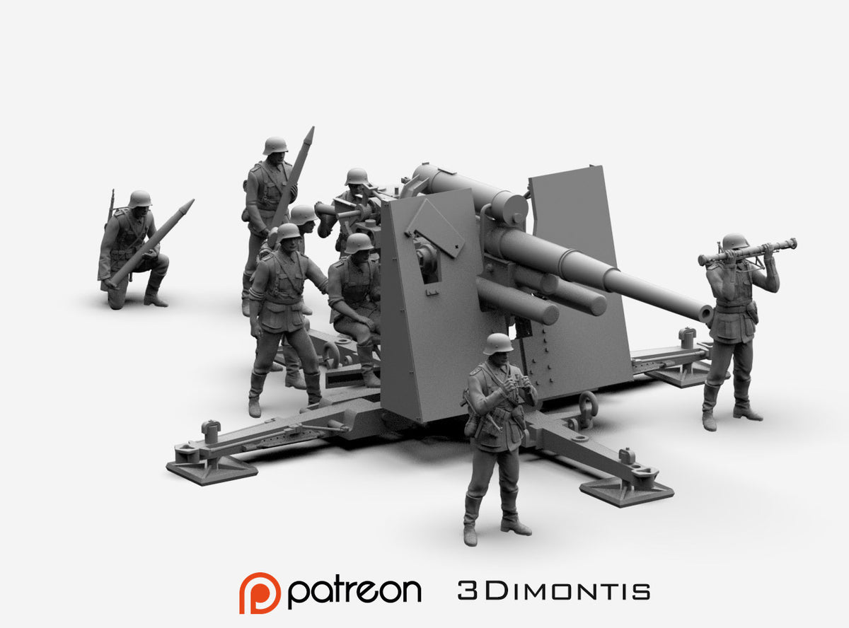 Flak 88 and Soldiers – 1/35 scale
