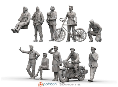 British Pilots and Ground Personnel – 1/35 scale