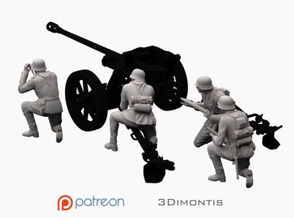 German Soldiers Artillery for Pak 38 (no Pack 38) – 1/32 scale
