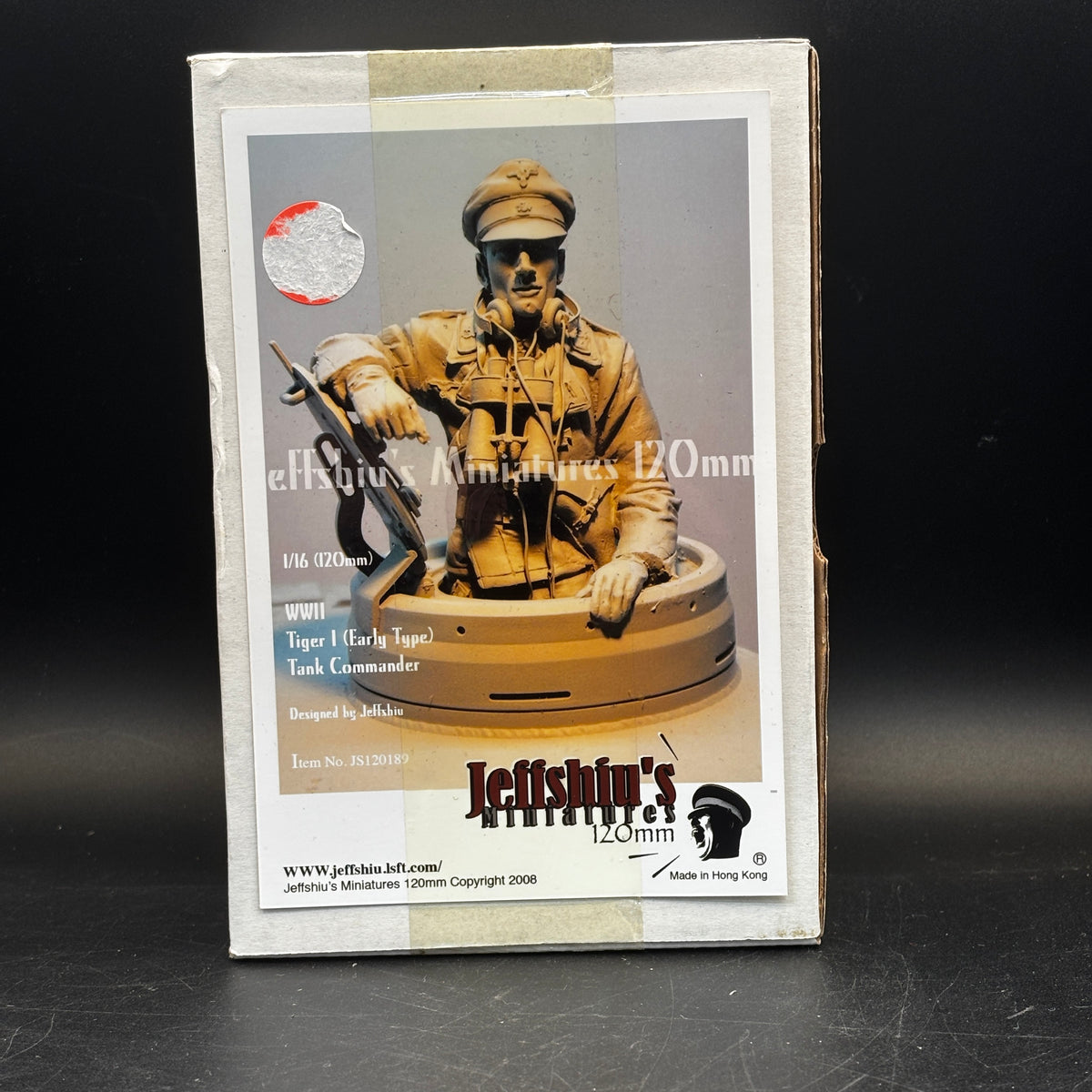 Jeff Shiu 1/16 Tiger I (Early Type) Tank Commander resin figure kit box (JS120189)