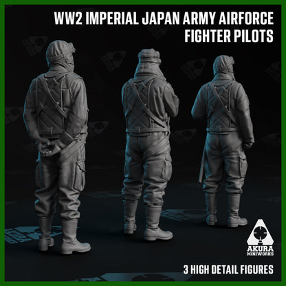 WW2 Imperial Japanese Army Air Force fighter pilot figures, view 3