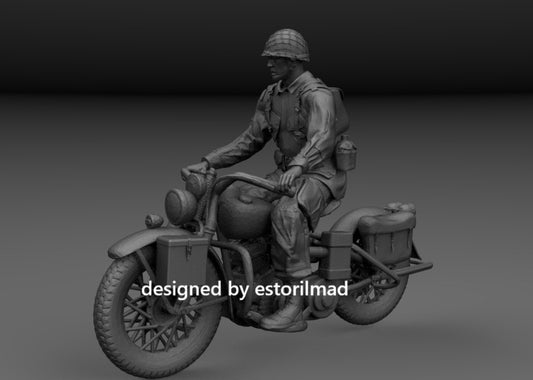 Mobile Scout: Paratrooper on WLA Motorcycle