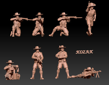 British Australian Infantry North Africa Set 1