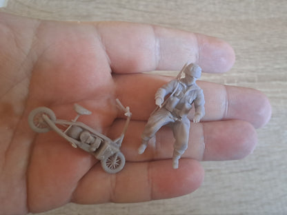 Drop Zone Mobility: British Paratrooper with Welbike