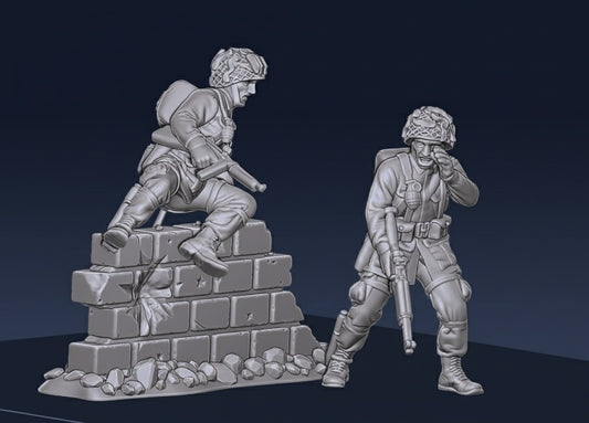 US Paratroopers Advance Scene