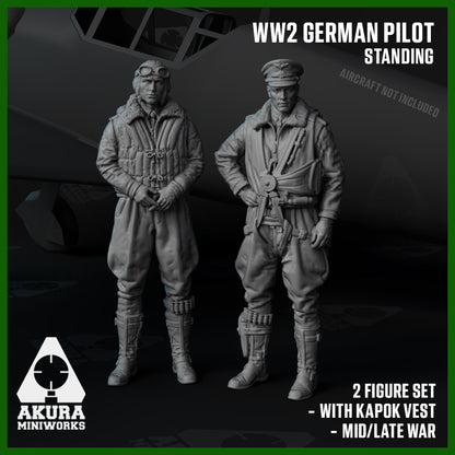 WW2 German Fighter Pilot Standing