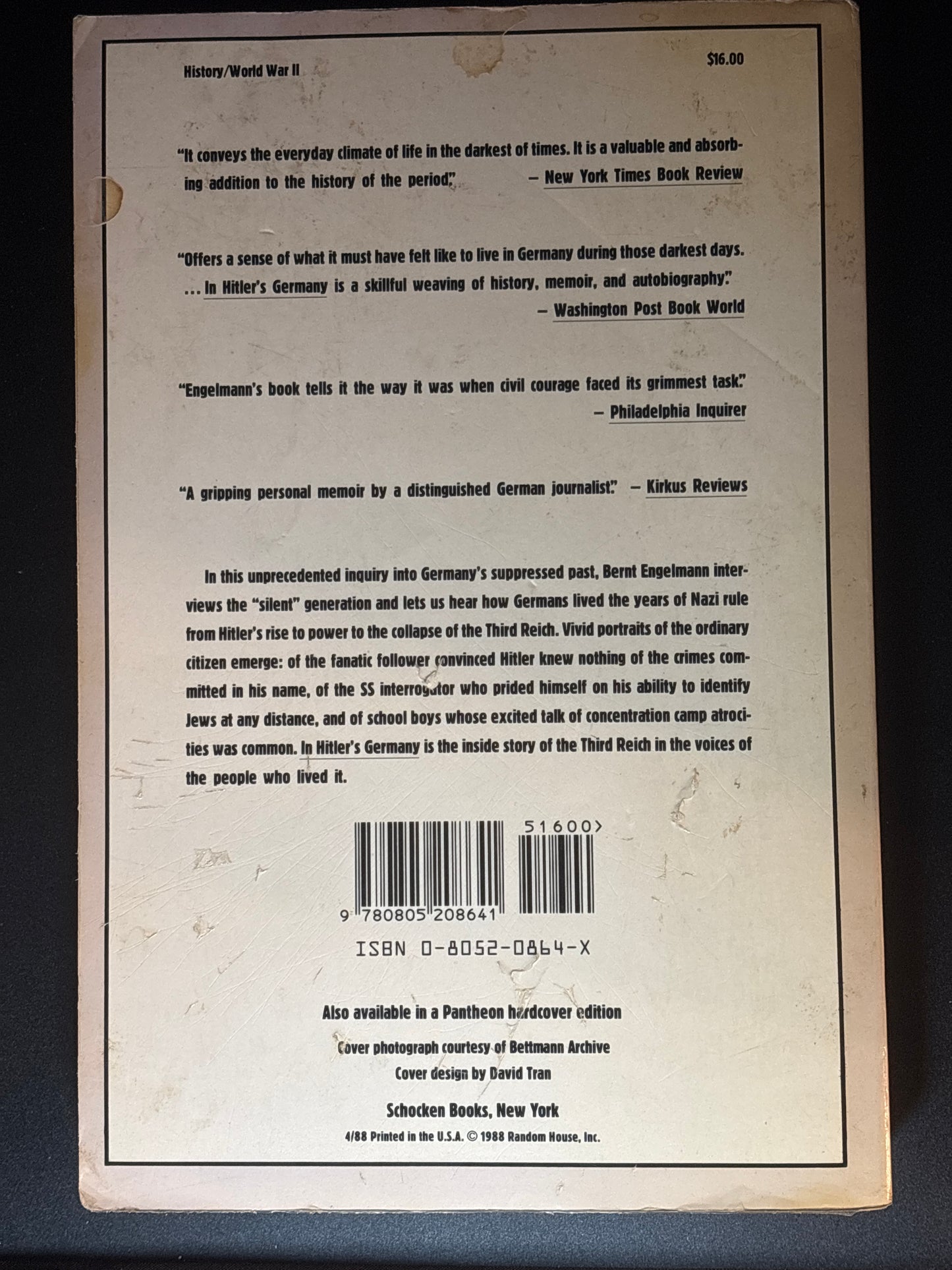 In Hitler's Germany Everyday Life in the Third Reich