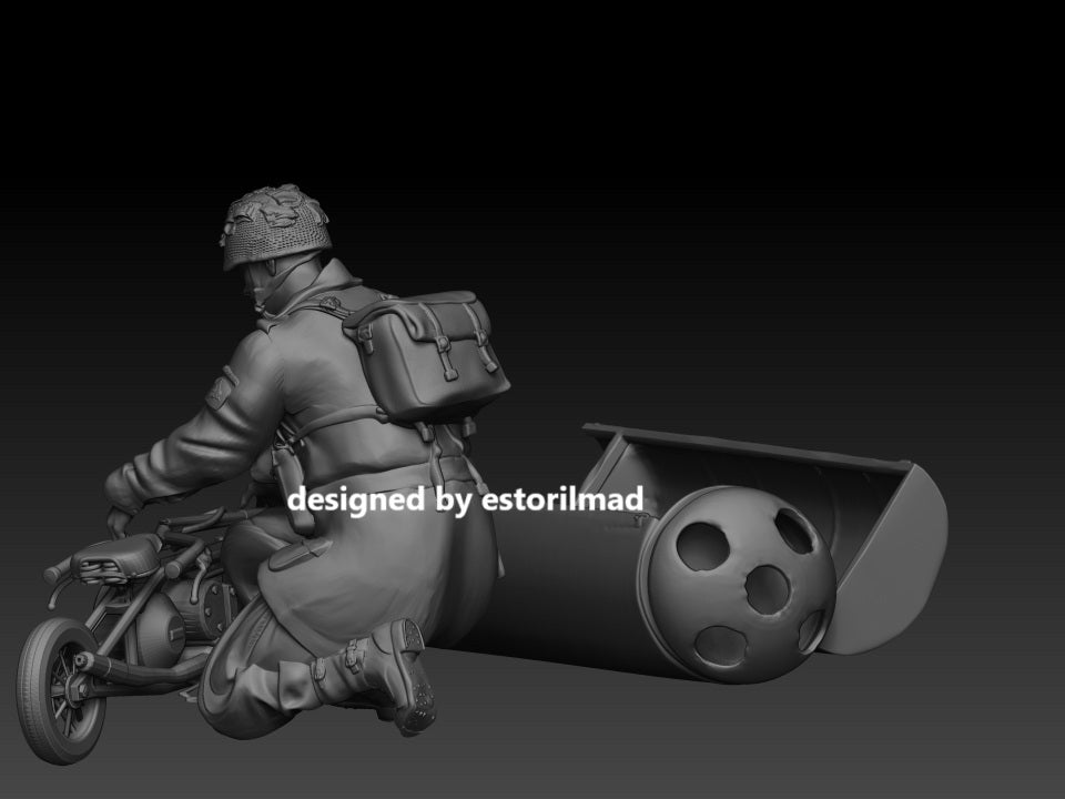 Drop Zone Mobility: British Paratrooper with Welbike