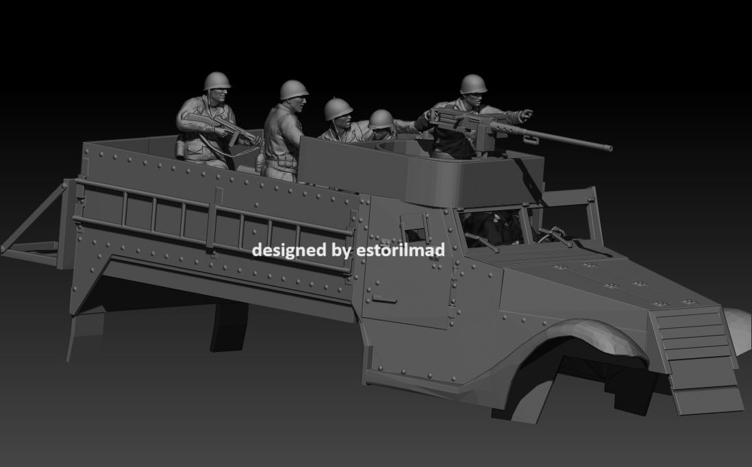 Mobile Firepower: US M3 Half-Track Crew
